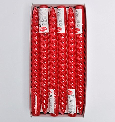 Amazon.co.jp: 6インチスパイラルキャンドル シュリンク 赤 1箱12本